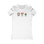 Women's Peace Love Weed T-Shirt | Cannabis Graphic Tee