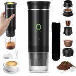 Portable Wireless Espresso Machine, Capsule & Ground Coffee