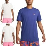Mens Nike Swoosh Logo T Shirt Casual Cotton Top Blue White