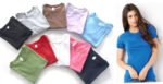 Women's Plain Cotton T-Shirt Ladies Crew Neck Tee